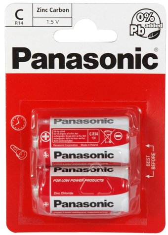 Батарейка Panasonic Zinc Carbon C 2 шт. [R14RZ/2BP]