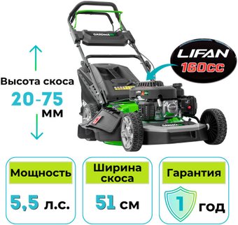 Газонокосилка Gardmann GML-515 SM