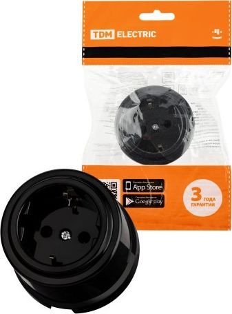Розетка TDM Electric Виви SQ1820-1212 (черный)
