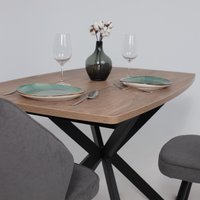 Кухонный стол AksHome Twist (дуб табачный/черный)