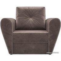 Кресло-кровать Мебель-АРС Квартет (бархат, серо-шоколадный Star Velvet 60 Cofee)