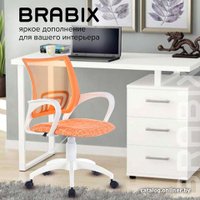 Компьютерное кресло Brabix Fly MG-396W 532402 (белый/сетка оранжевая TW-38-3/Giraffe)