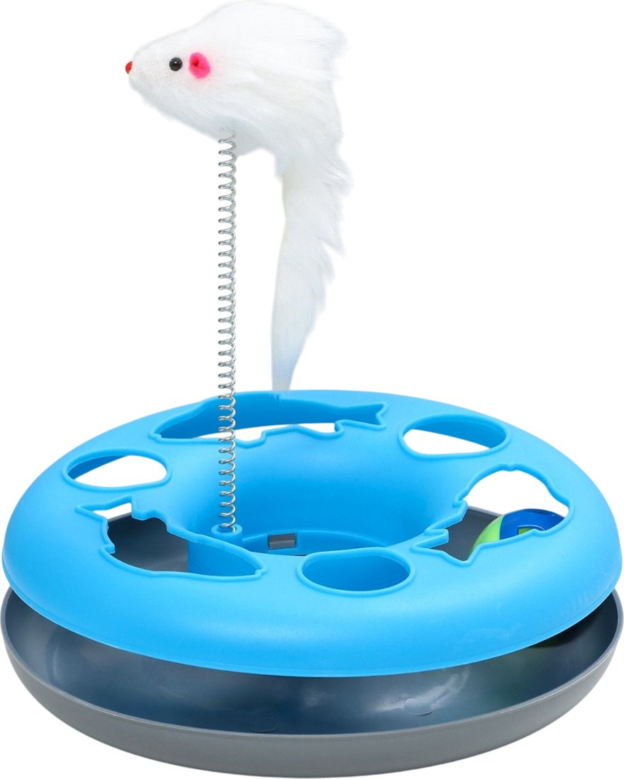 

Игрушка для кошек Sima-Land Загадочный круг-Рыбки 7916130 (голубой/серый)