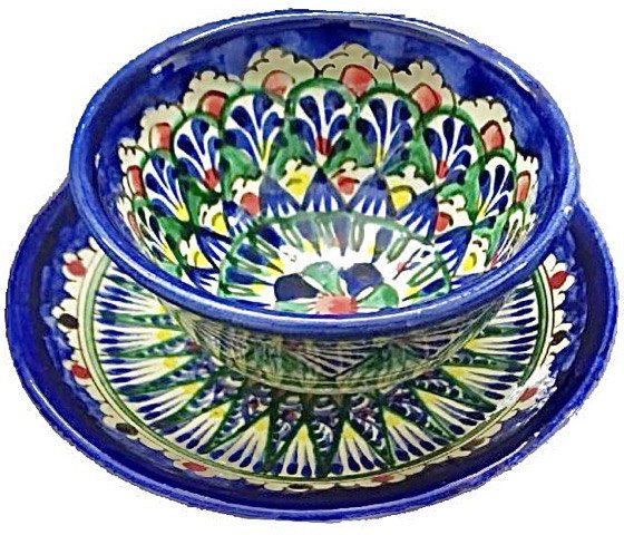 Чашка с блюдцем Шелковый путь Риштан (малая)