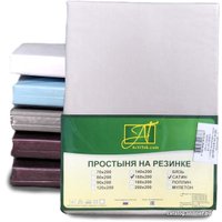 Простыня Альвитек Сатин однотонный на резинке 200x200x25 ПР-СО-Р-200-ЖСЕР (жемчужно-серый)