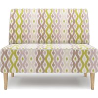 Диван MONOFIX Одос Принт 2-хместный (абстракция оливковый/микровелюр)