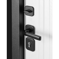 Металлическая дверь Guard MG75 МДФ/МДФ 97х205 левая (серый/белый ясень)