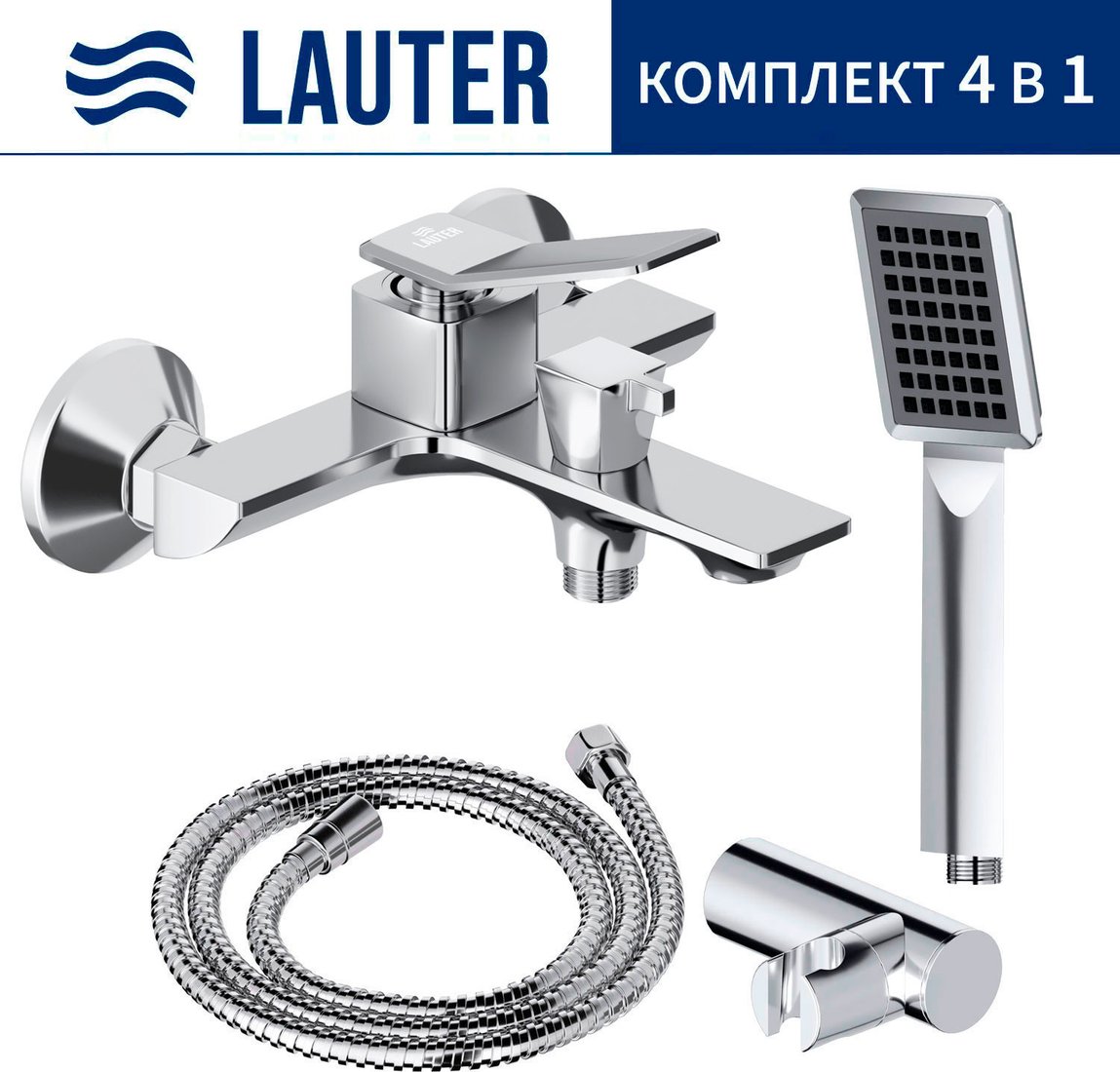 Смеситель Lauter Allure 21CK6618C с лейкой Relexa Serene 21S00103