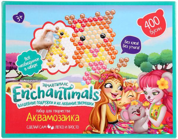 

Набор для создания поделок/игрушек MultiArt Аквамозаика Энчентималс AB400-EN5
