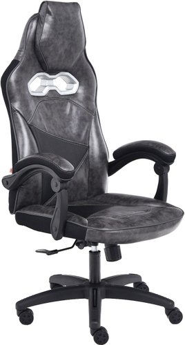 Игровое (геймерское) кресло TetChair Arena (кож/зам, серый/черный)