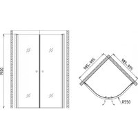 Душевой уголок Gemy New Rockcoco S03082B