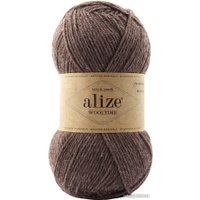 Пряжа для вязания Alize Wooltime 240 100 г 200 м (коричневый меланж/какао)