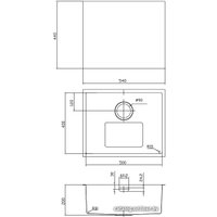 Кухонная мойка IDDIS Edifice EDI54B0i77