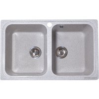 Кухонная мойка GranAlliance G-53 (серый, с сифоном)