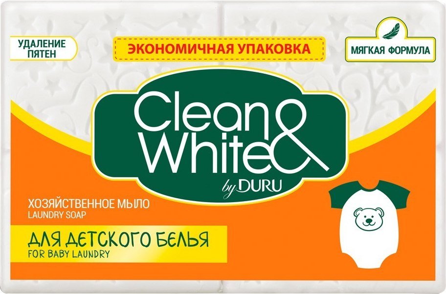 

Хозяйственное мыло Duru Clean&White для детского белья 4x120 г