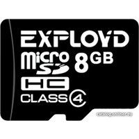 Карта памяти Exployd microSDHC (Class 4) 8GB [EX008GCSDHC4-W/A-AD]