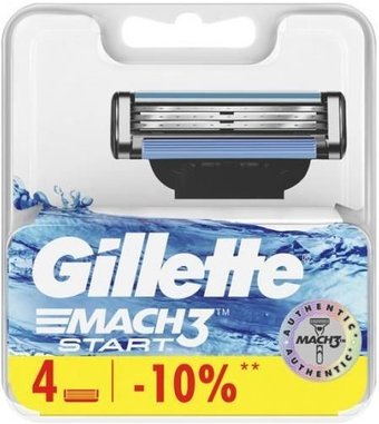 Сменные кассеты для бритья Gillette Mach3 Start (4 шт) 7702018461943