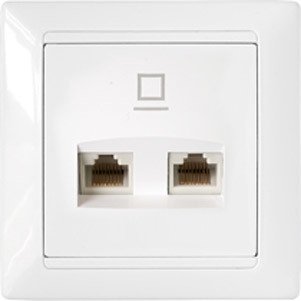 Розетка компьютерная Bylectrica Стиль РК216-014 (белый)