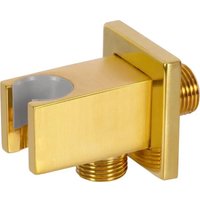 Держатель душевой лейки с подключением Grocenberg GB101 (золото глянец)