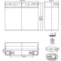 Аккумулятор для ИБП Delta HR 12-80W (12В/20 А·ч)