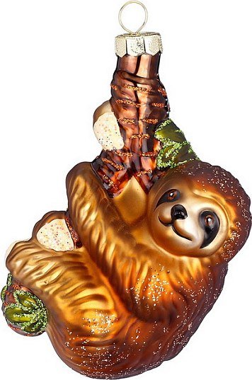 

Елочная игрушка Inge's Christmas Figural Glass Ornaments. Ленивец 64775H120
