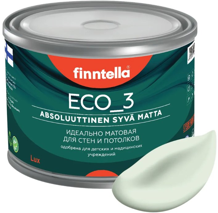 

Краска Finntella Eco 3 Wash and Clean Kalpea F-08-1-9-FL029 9 л (блед.-зеленый)