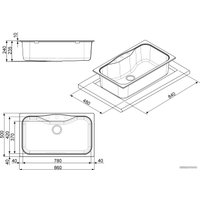 Кухонная мойка Smeg LSEG860P