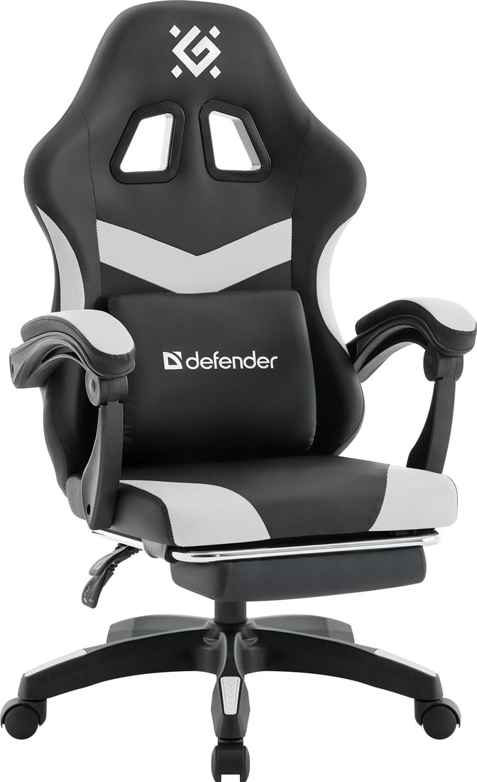 Игровое (геймерское) кресло Defender Runa Pro (черный/белый)