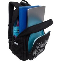 Школьный рюкзак Grizzly RG-464-3f (черный/серебряный)