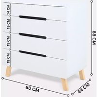 Детский комод Rant Indy Pro 800/4 (cloud white)