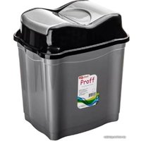 Мусорное ведро Эльфпласт Proff EP478 9 л (серый/черный)