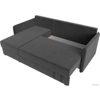 Угловой диван Лига диванов Слим левый (велюр серый)