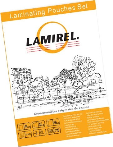 

Пленка для ламинирования Lamirel набор А4, A5, A6, 75 мкм, 75 л LA-78787