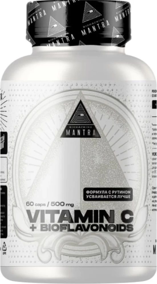 

Витамины, минералы Mantra Biohacking Vitamin C + Rutin (60 капсул)