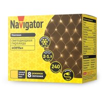 Гирлянда световая сетка Navigator NGF-N01-240WW-12-2x1.5m-230-TR-IP44
