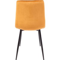 Стул AksHome Dallas 76330 (велюр, горчичный/черный)