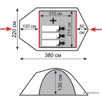 Треккинговая палатка Tramp Lite Camp 3 (песочный)