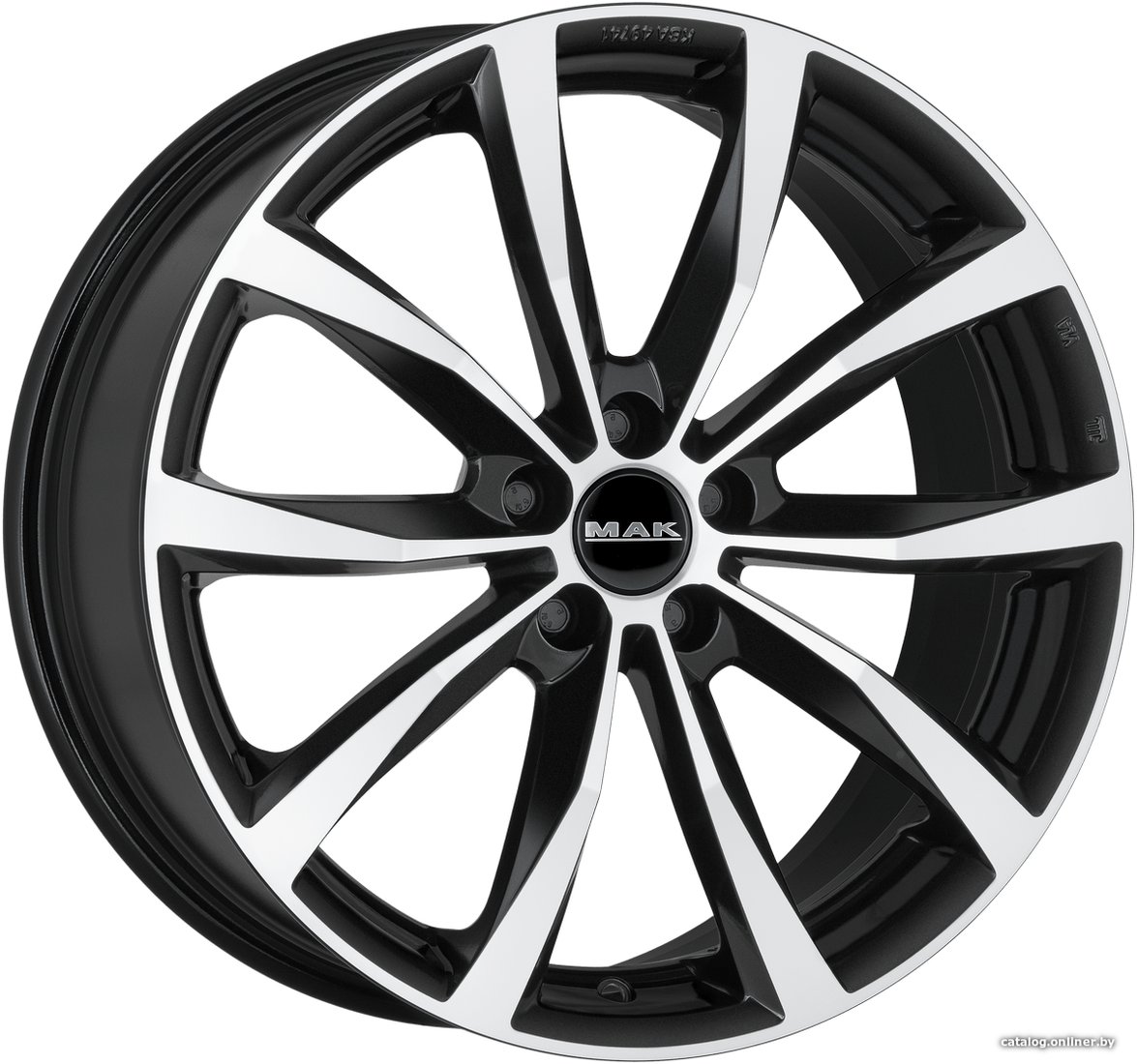 Литые диски MAK Wolf 18x8 5x108мм DIA 72мм ET 45мм Black Mirror