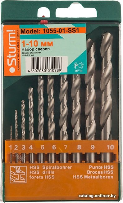 Набор сверл Sturm 1055-01-SS1 (10 предметов)