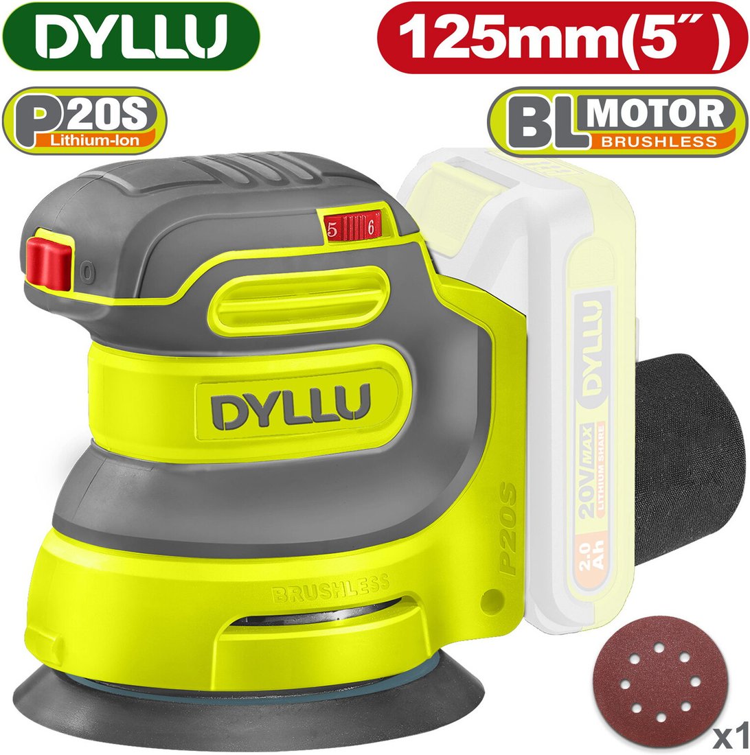 

Эксцентриковая шлифмашина Dyllu DTRAP5030 (без АКБ)