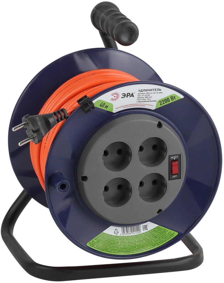 

Удлинитель на катушке ЭРА RPx-4s-2x1.5-50m Б0046831