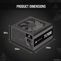 Блок питания Corsair TX750M CP-9020230-EU