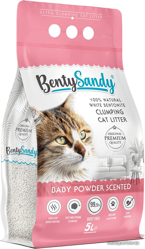 Наполнитель для туалета BentySandy Baby Powder Scented 5 л
