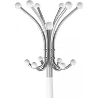 Вешалка для одежды Мебелик Д 2 (металлик/белый) в Солигорске