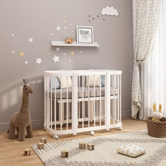 Классическая детская кроватка Dreams Leo (белый)