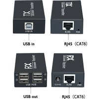 Адаптер USBTOP USB Type-A - RJ45 до 200 м (черный)