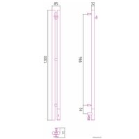 Полотенцесушитель Сунержа Нюанс 3.0 1200 правый 071-5843-1253
