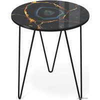 Журнальный столик Sheffilton SHT-CT27 (титановый кварц/черный муар)