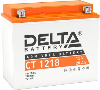 Delta CT 1218 (YTX20-BS,YTX20H, Y16B-CX, YB16-B, YB18-A) (18 А·ч)