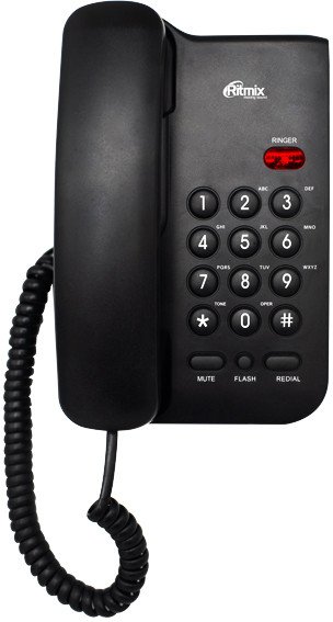 

Проводной телефон Ritmix RT-311 (черный)